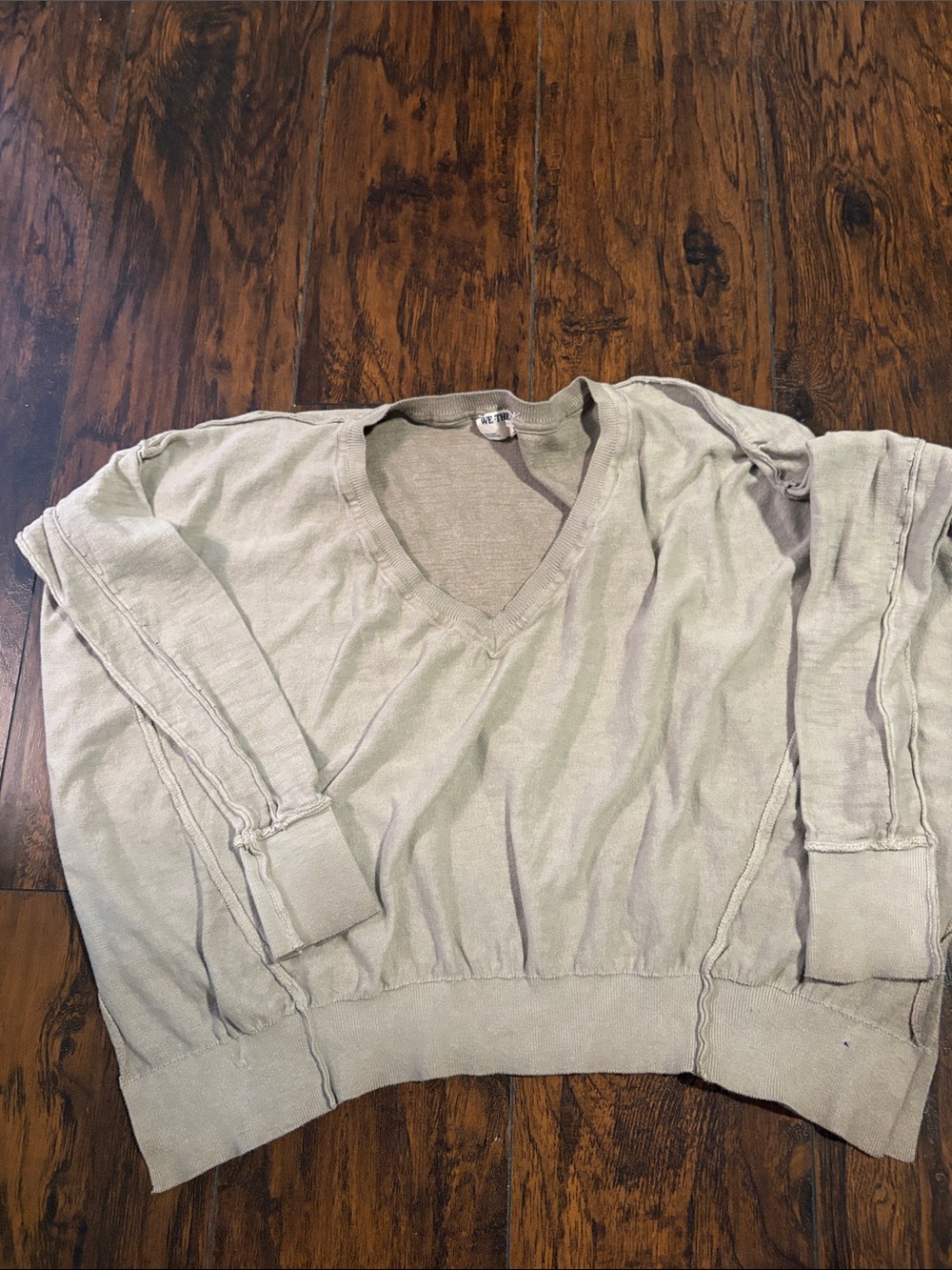 We the free free people distressed V-Neck Lightweight Sweater